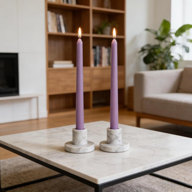 Sihuida 12-Pack Dusty Purple Taper Candles, 10 Inch Unscented Dripless Candlesticks, Long-Lasting Burn Time of 7-8 Hours, Perfect for Home Décor, Weddings, and Events - Image 3